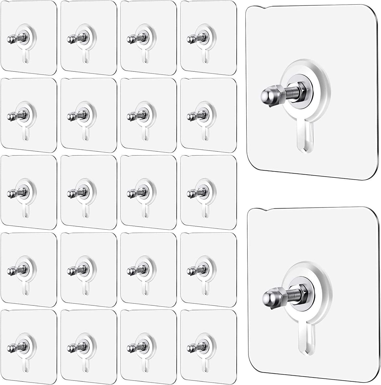 Wall Mount Screw Hooks for Kitchen Bathroom Bedroom Living Room 10 Pcs